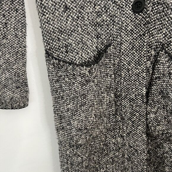 Uniqlo Womens Wool Blend Tweed Cardigan Longline Brown Gray Size XS - Picture 6 of 13